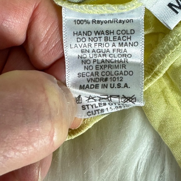 Surf Gypsy Yellow/Black Tie Dye Bell Sleeve Crop Top Sz M - Picture 7 of 8